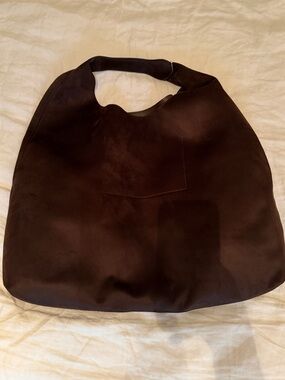 GAP Dark Brown Suede Hobo Bag
